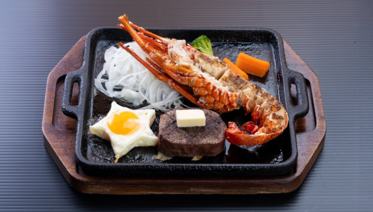 炭焼ヒレステーキ×ロブスター